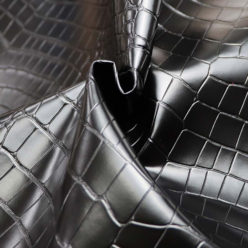 Crocodile Grain Artificial Faux PVC Leather Home Decor Fabric