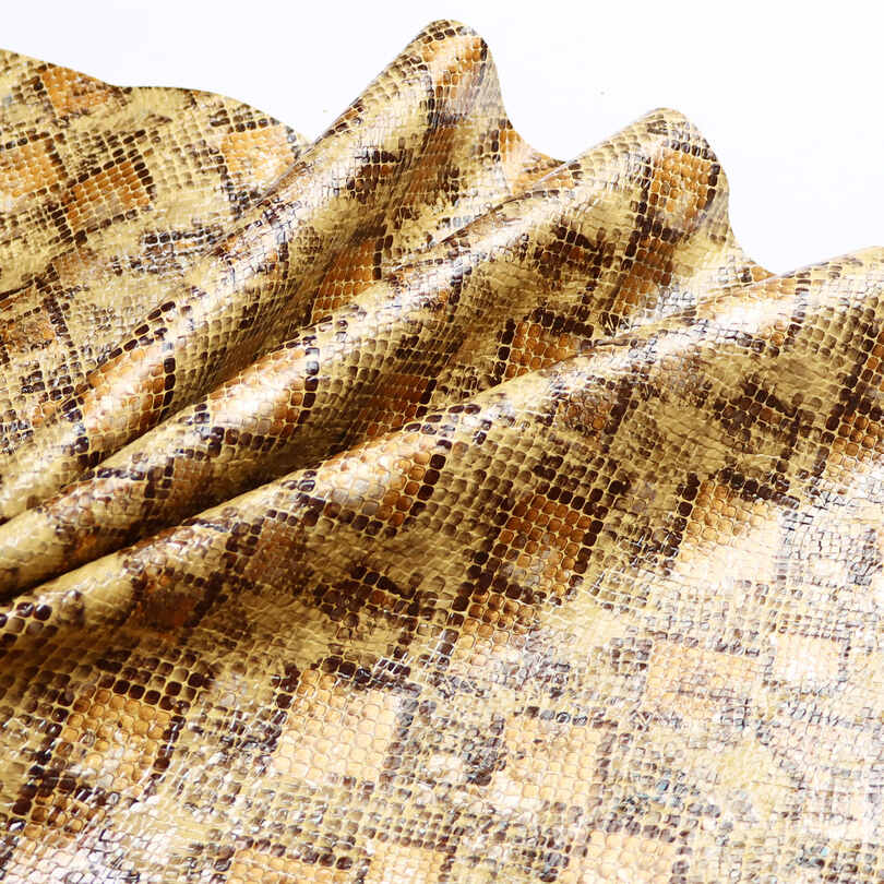 Crystal Snake Skin Shoes Bags PU Imitasiyong Balat