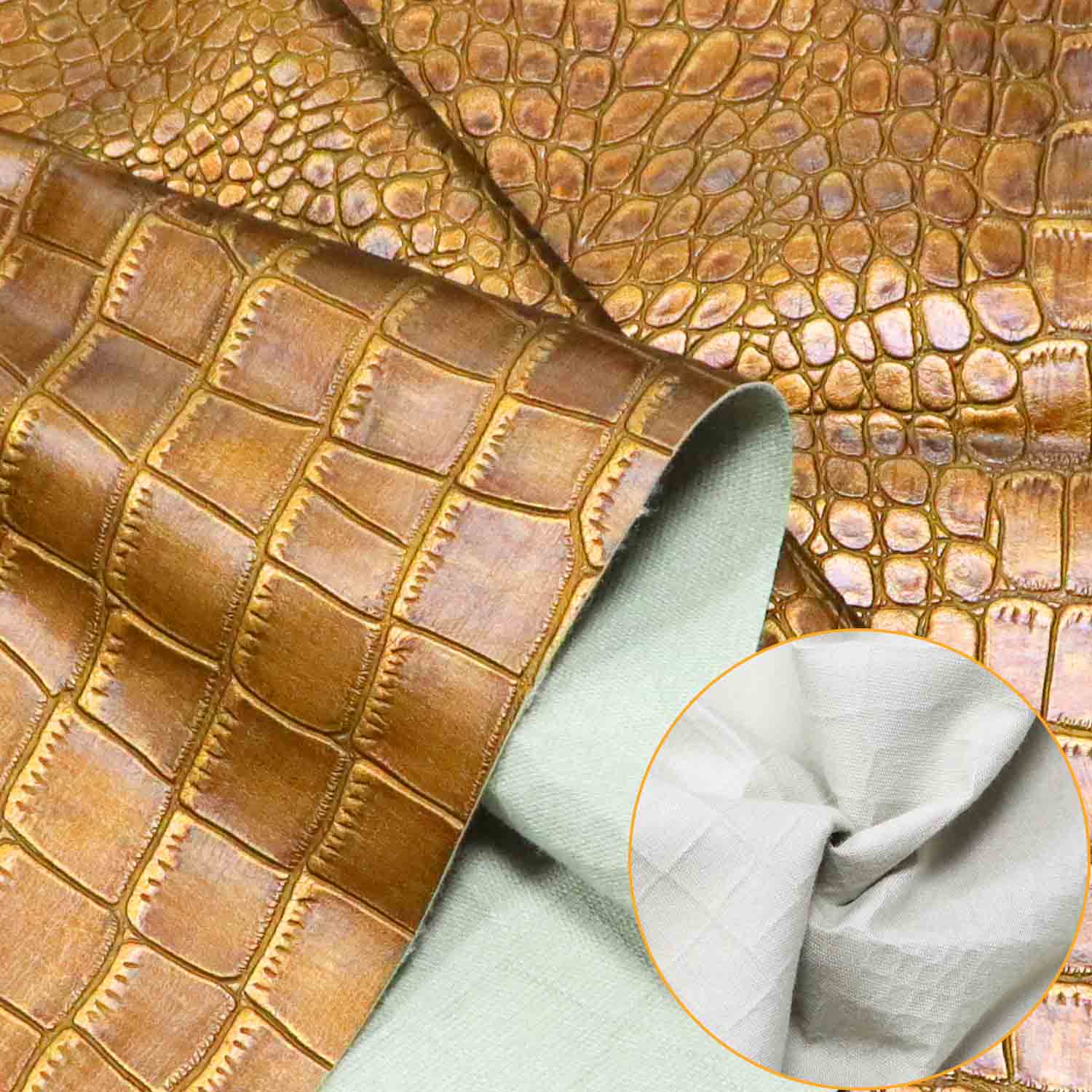 Custom na Snake Skin na Embossed PU Leather