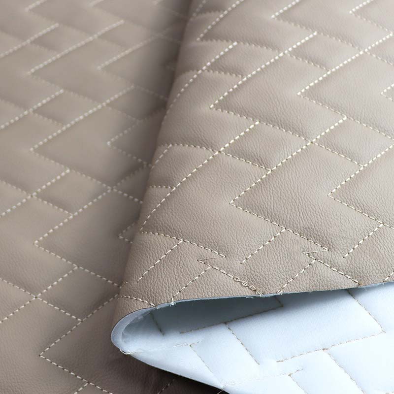 Foaming Stitch Abrasion Resistant Cars PVC Faux Leather Material Foaming Stitch Abrasion Resistant Cars PVC Faux Leather Material