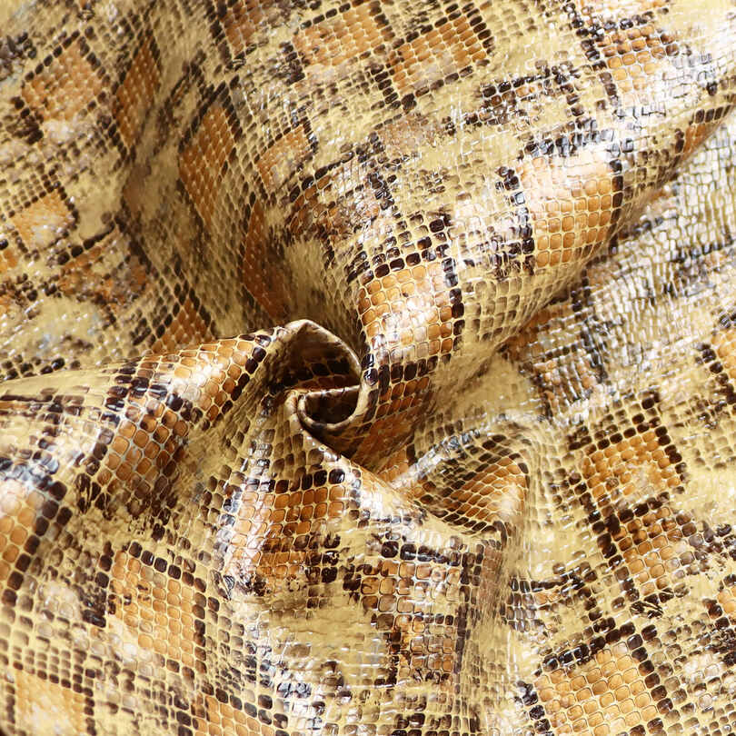 Crystal Snake Skin Shoes Bags PU Imitasiyong Balat