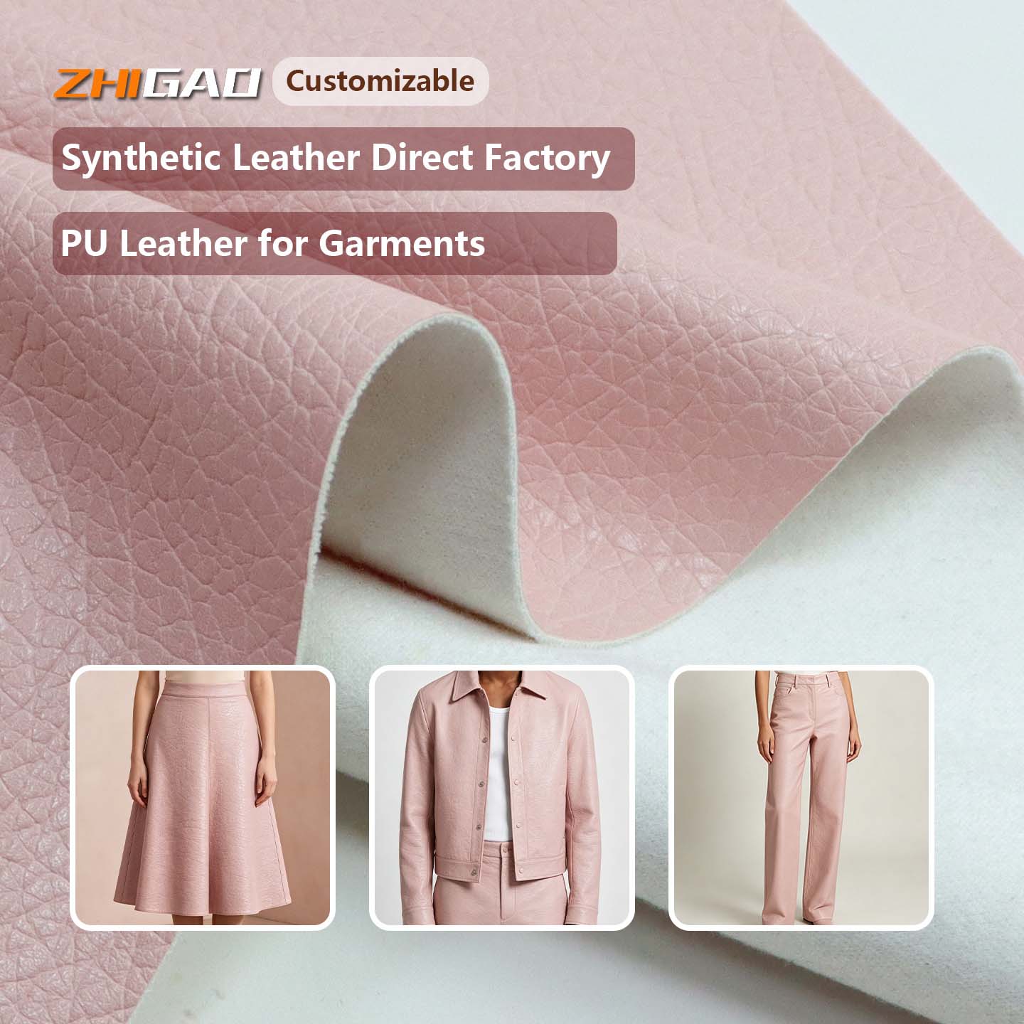Sintetikong PU leather para sa damit Sintetikong PU leather para sa damit