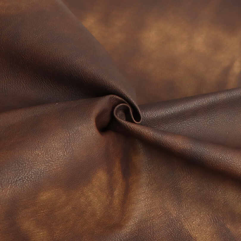 Vintage Two-tone na PU Faux Leather na Tela na Damit